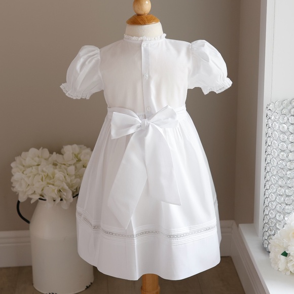 Reserved- White Heirloom Dress Floral Bullions Feltman Brothers Embroidery NWT - Picture 2 of 9